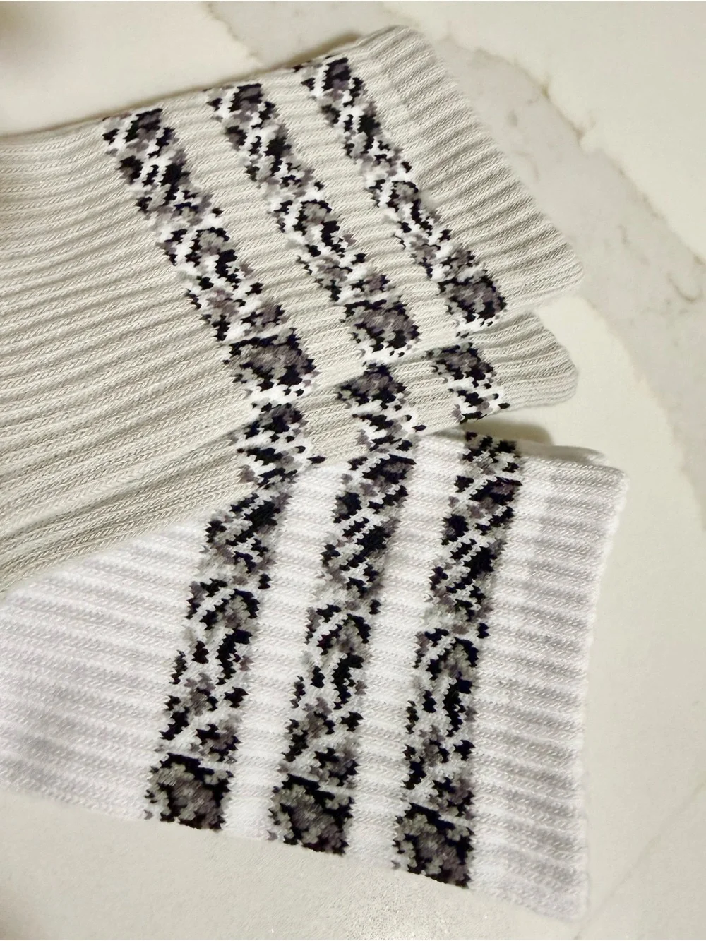 NEW Balance Collection Mid-Crew Grip Socks Stripe Pilates Yoga Barre OS